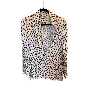 Anna Glover X H&M Womens Bee Dot Print Blazer Women's Size M